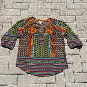 Fig And Flower Large Flowy Blouse